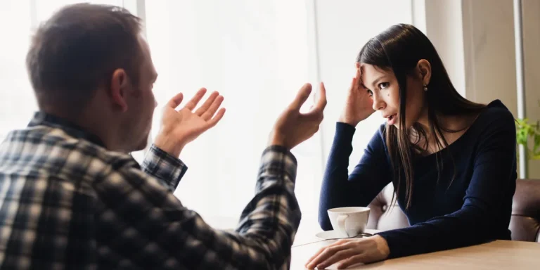 A man and a woman during a discussion | Source: Shutterstock