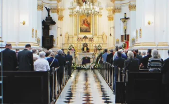 Funeral service in a church | Source: Shutterstock