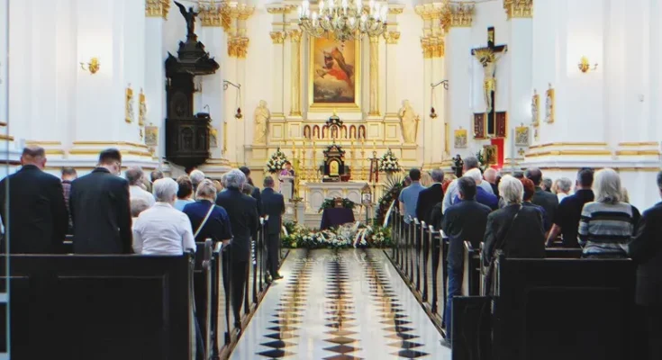 Funeral service in a church | Source: Shutterstock