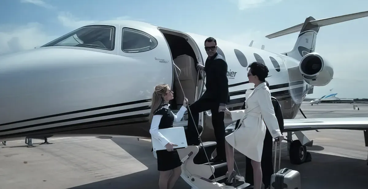 Rich couple boards an airplane | Source: Shutterstock