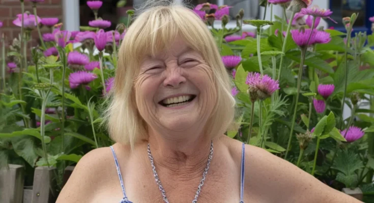 A happy woman smiling while surrounded by flowers | Source: Amomama