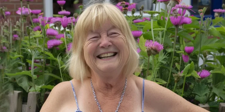 A happy woman smiling while surrounded by flowers | Source: Amomama