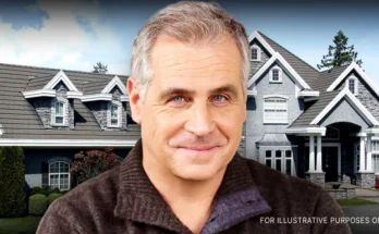 A middle-aged man smiling against the backdrop of a mansion | Source: Shutterstock