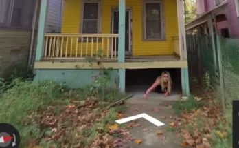 A woman crawling under a porch | Source: AmoMama