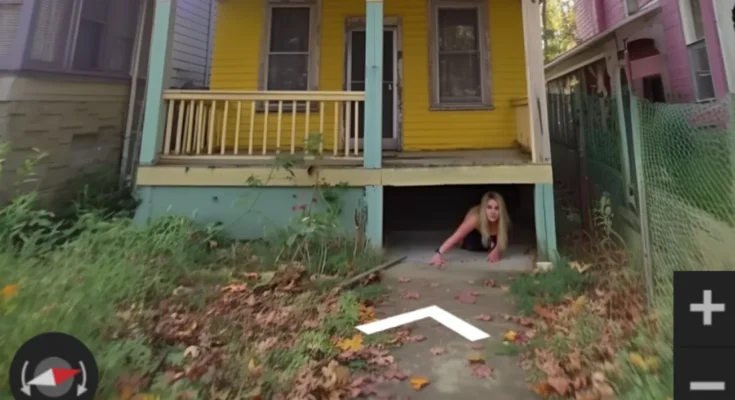 A woman crawling under a porch | Source: AmoMama