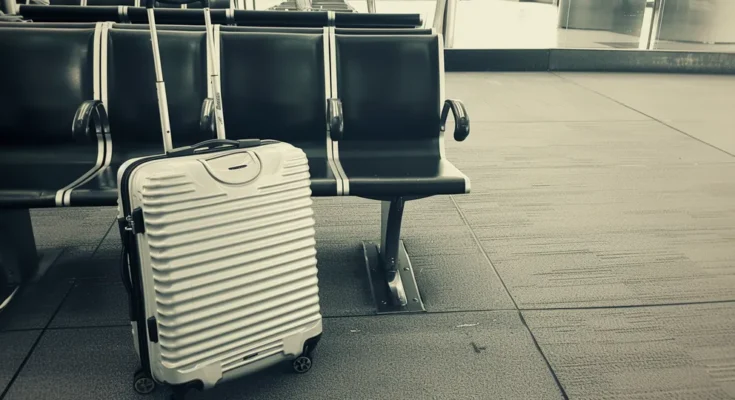 A lost suitcase in the airport | Source: Midjourney