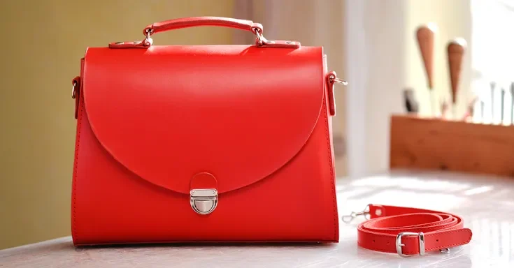 A red purse on a table | Source: Shutterstock