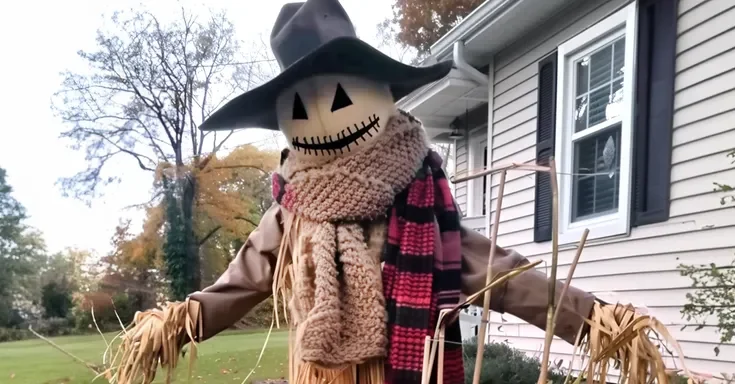 A scarecrow with a scarf | Source: Amomama