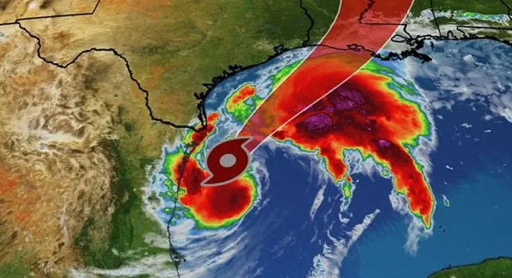 An illustration of Tropical storm Francine | Source: YouTube/@NBCNews