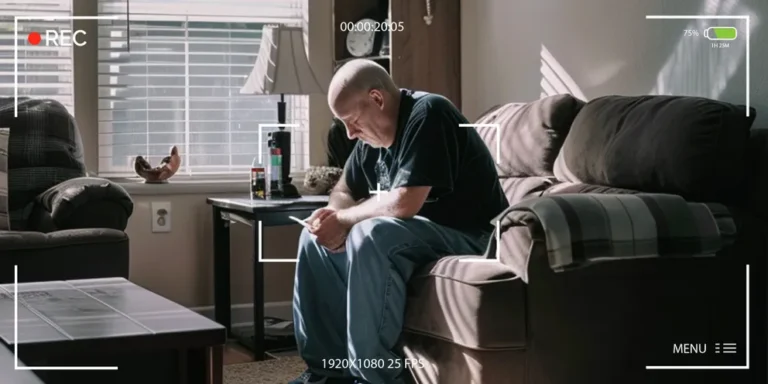 A man recorded by his home camera | Source: Freepik.com | Amomama