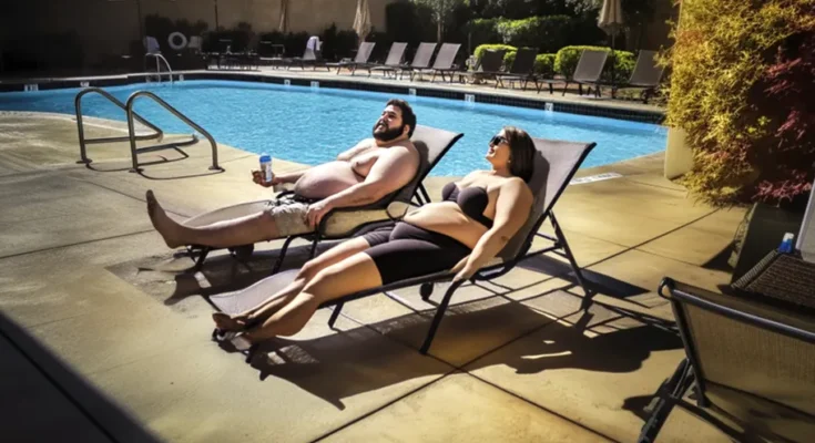 A couple chilling near the swimming pool | Source: AmoMama