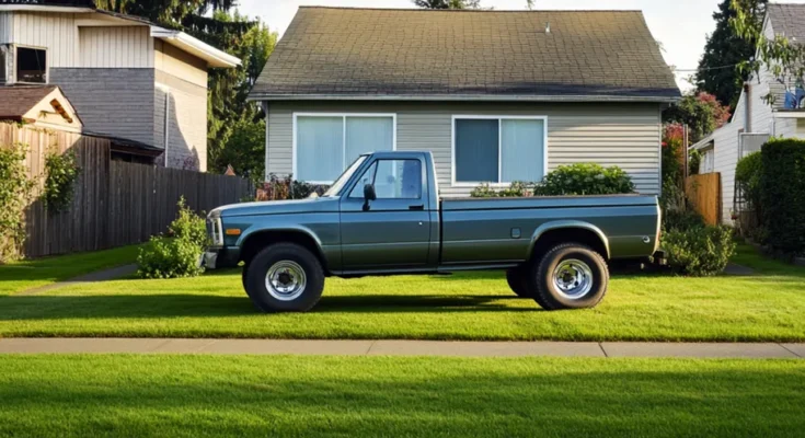 A truck on a lawn | Source: Amomama