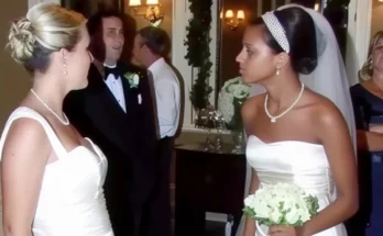 Stunned bride looking at another woman in wedding dress | Source: Amomama