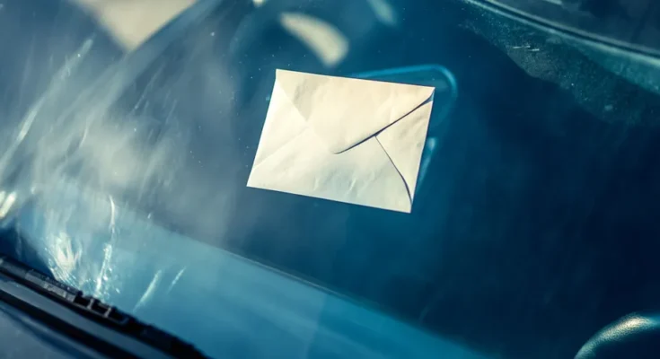 An envelope on a windshield | Source: Amomama