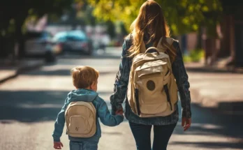 Mother taking her son to school | Source: Midjourney