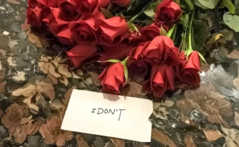 Bouquet of flowers with a note written, "I Don't" | Source: Amomama