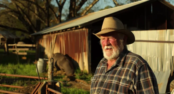 Old man on a farm | Source: Midjourney