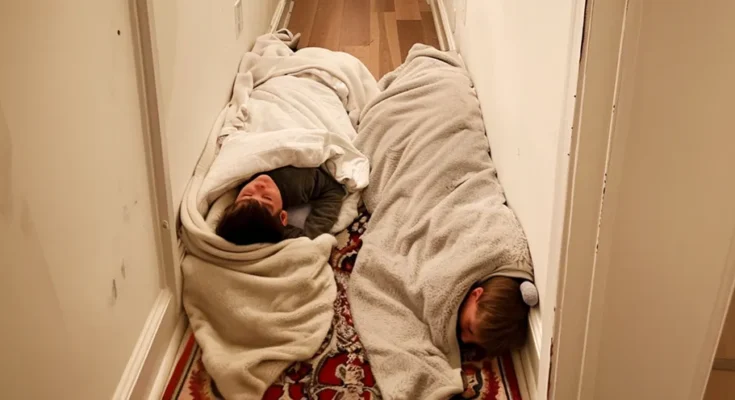 Two boys sleeping in a hallway | Source: Amomama