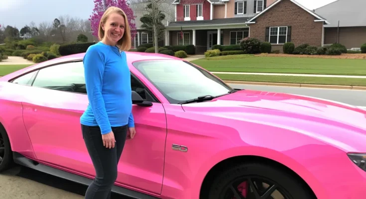 A woman standing beside a pink car | Source: Amomama