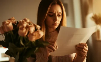 Woman reading a note | Source: Midjourney