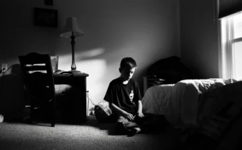 Lonely boy in the room | Source: Midjourney