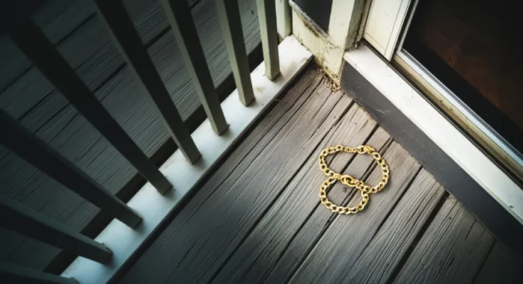 A necklace outside a door | Source: Amomama