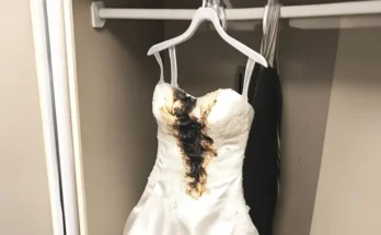 A scorch mark on a wedding dress | Source: Amomama