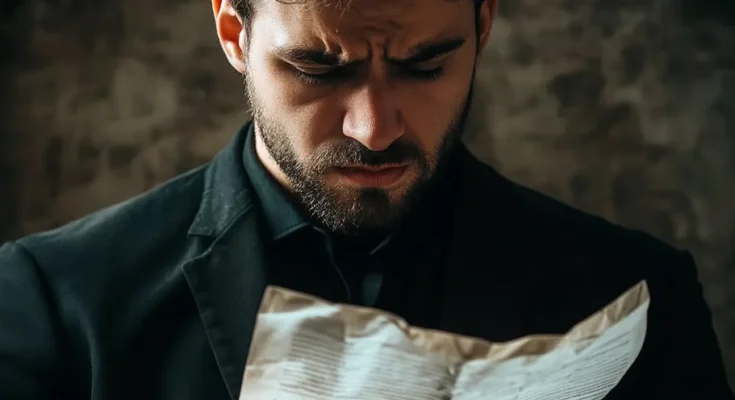 A man reading a letter | Source: Midjourney