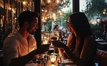 A couple sitting at a restaurant | Source: Midjourney