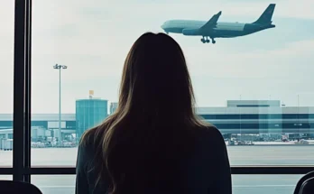 A woman at the airport | Source: Midjourney