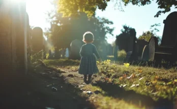 A baby at the cemetery | Source: Midjourney