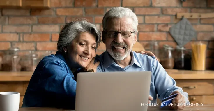 Senior couple using a laptop | Source: Shutterstock