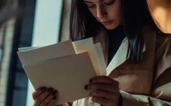 Woman reading letters | Source: Midjourney