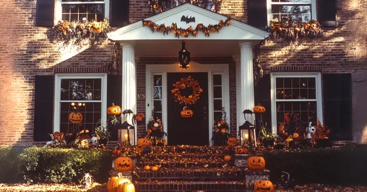 The house decorated for Halloween | Source: Midjourney