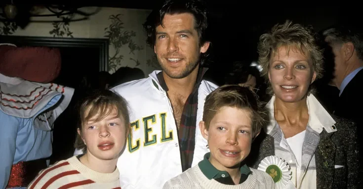 Pierce Brosnan, Cassandra Harris, Christopher Harris, and Charlotte Harris | Source: Getty Images