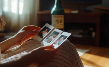 A woman holding some photos | Source: Midjourney