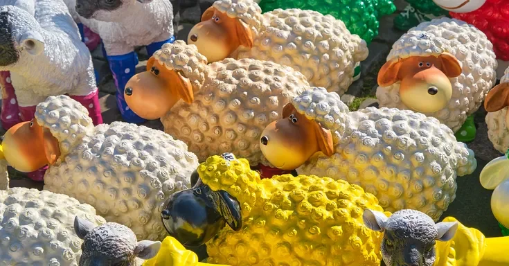 Collection of plastic sheep | Source: Getty images