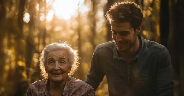 Grandmother with her grandson | Source: Midjourney