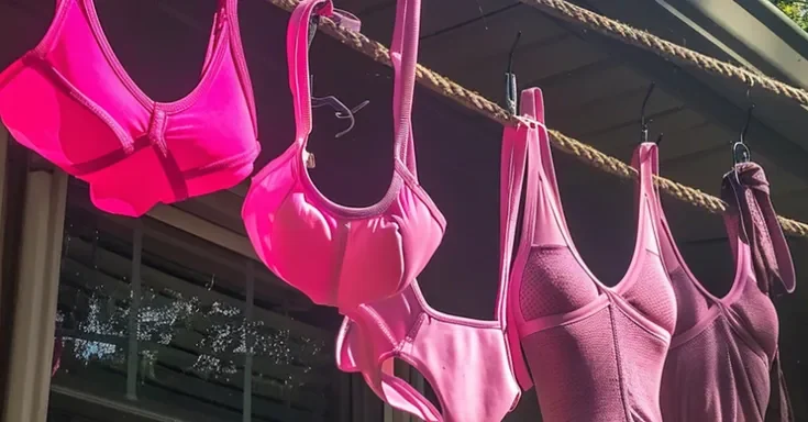 Pink bras on a clothesline | Source: AmoMama