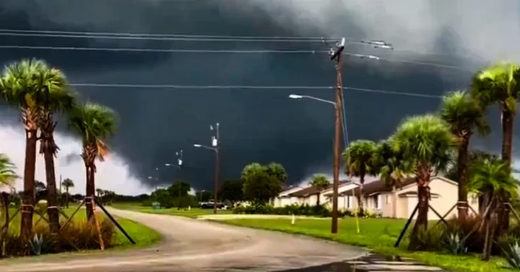 Tornado in South Florida, dated October 9, 2024 | Source: X/IMCFTraveller