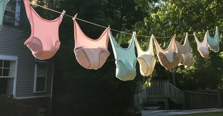 A colorful assortment of panties hung to dry on a clothesline | Source: AmoMama