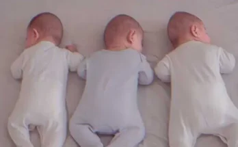 Triplets sleeping on a bed | Source: Shutterstock