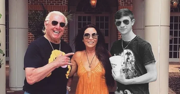 Ric Flair, Wendy Barlow, and Sebastian Kidder | Source: Instagram.com/sebastianonthemic