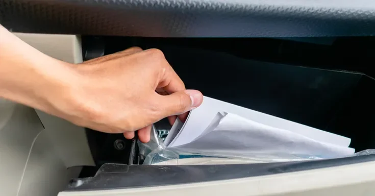 Person picking a pile of documents | Source: