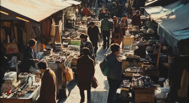 A busy flea market | Source: Midjourney