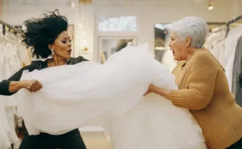 Women fighting for wedding dress | Source: Midjourney