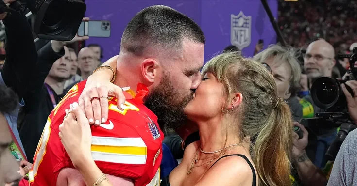 Travis Kelce and Taylor Swift. | Source: Getty Images