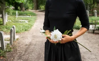 A grieving woman in a cemetery | Source: Freepik