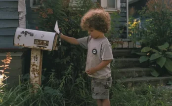 Boy dropping a letter in the mailbox | Source: Midjourney