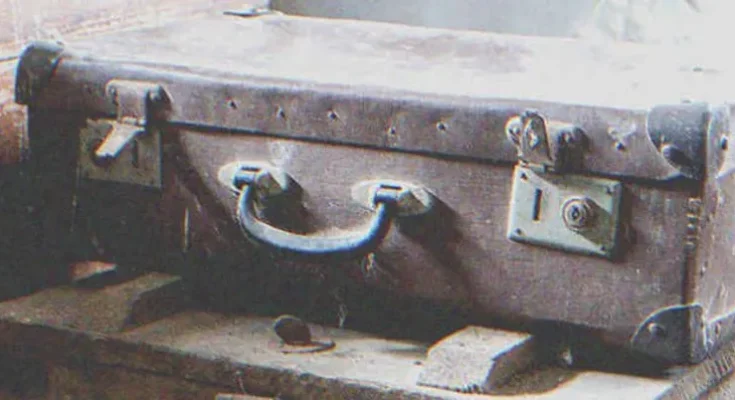 An old suitcase covered in dust | Source: Shutterstock